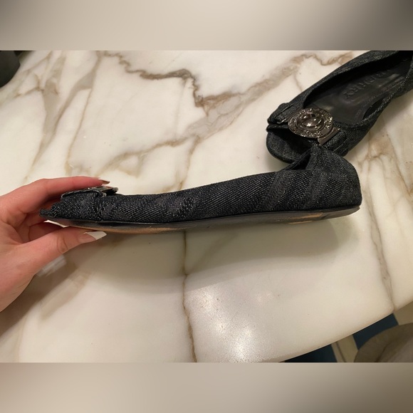 Burberry Peep-Toe Navy Canvas / Jean Ballet
Flats Shoes EU 39 - Picture 10 of 11